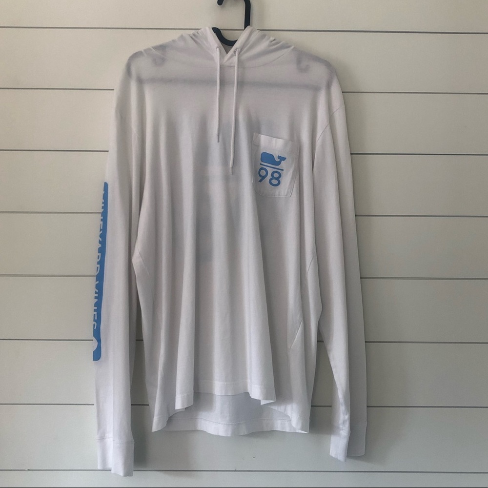 VINEYARD VINES Size S Unisex Whale 98 Long Sleeve Hoodie Tee